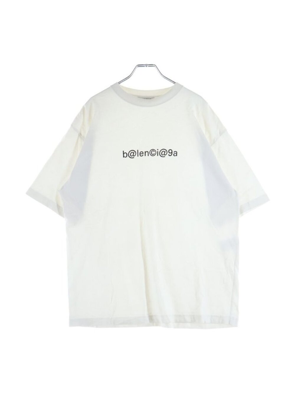 Balenciaga Logo Print Crew Neck Short Sleeve T-Shirt White